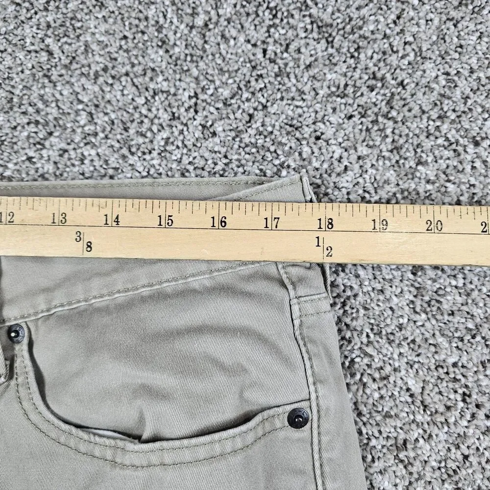 Levis 541 Jeans Mens 35x28 Khaki Athletic Tapered Stretch Workwear American